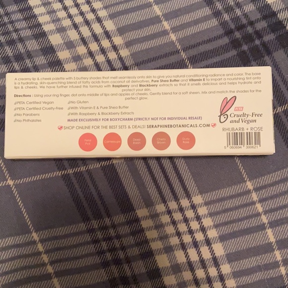 Seraphine botanicals Rhubarb+Rose Creamy Lip & Cheek Palette - Picture 2 of 2